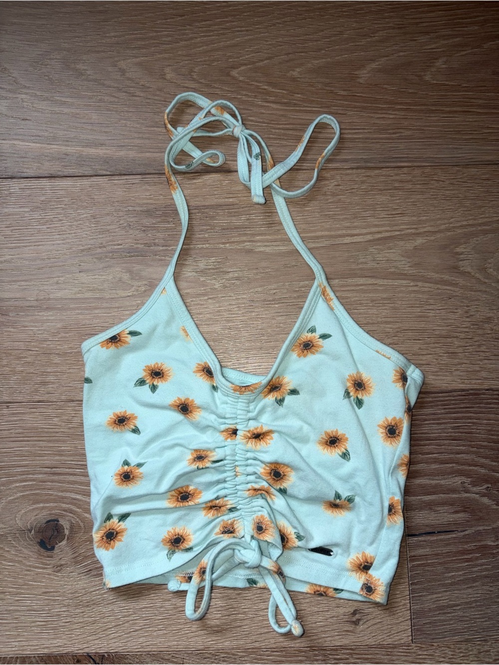 hollister floral halter tank top